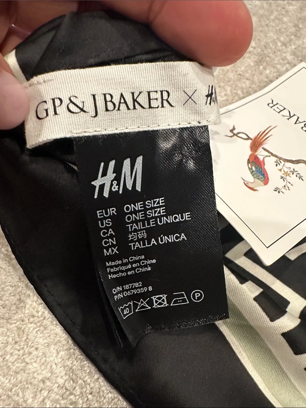 gp & j baker h&m square silk